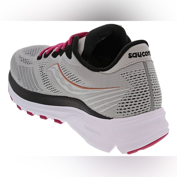 Saucony Ride14 Woman’s Lifestyle Running Shoes in Fog/Cherry size 11.5 S10650-55 - Picture 3 of 16